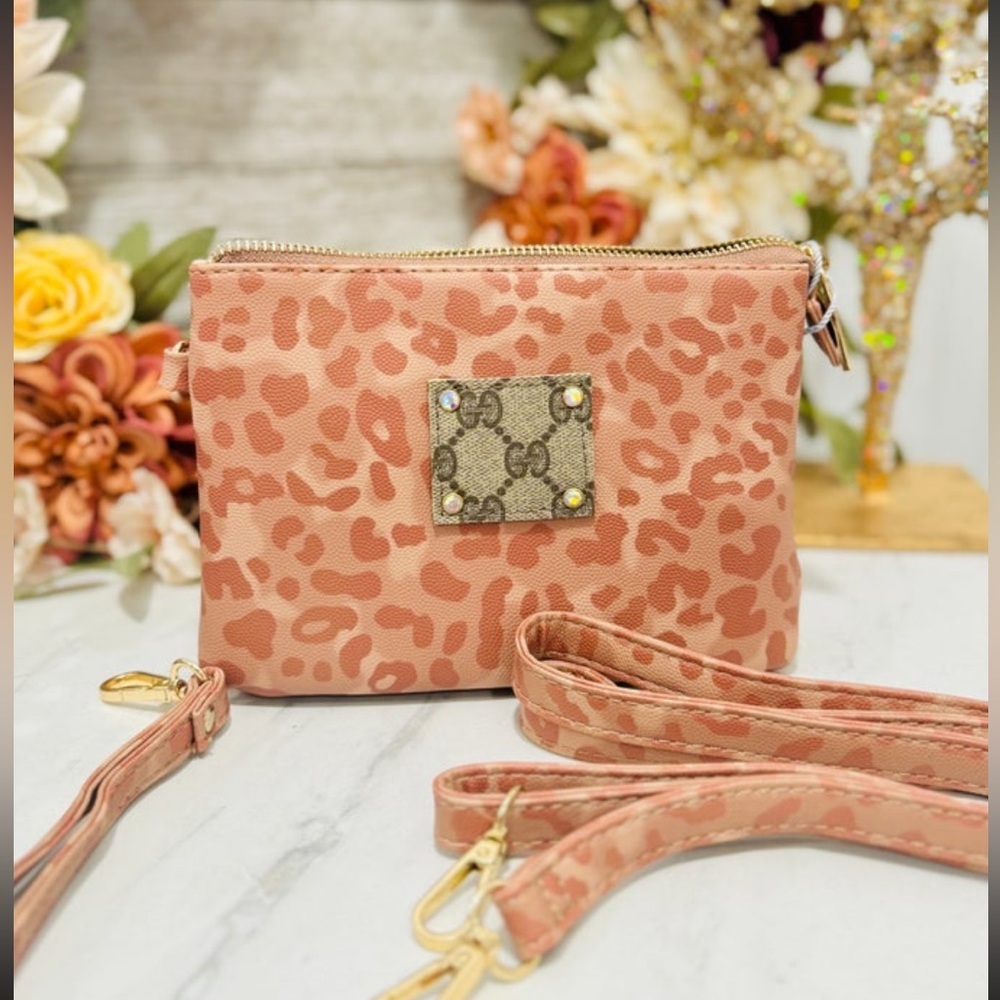 The City of the Jungle Crossbody/Wristlet Duo Purse GG Upcycled Mocha Brown |NEW